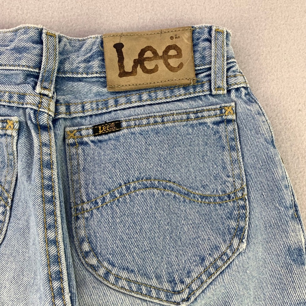 Vintage Lee Jeans Womens 16 High Rise Straight Leg Denim Made in Ireland 90s